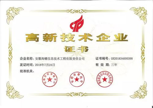 喜讯丨海螺信息工程公司获高新技术企业认证，引领物联网技术服务新篇章